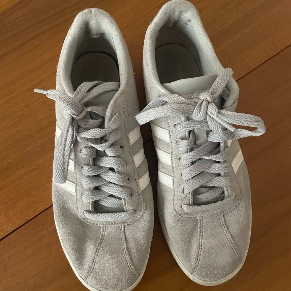 Gray adidas sneakers